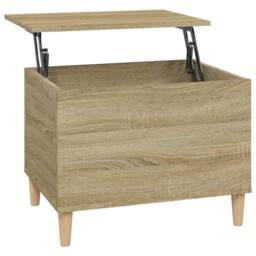 Berkfield Home Coffee Table Sonoma Oak 60x44.5x45 cm Engineered Wood in Light Sand