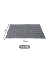Living and Home Weighted Blanket for Adult Deep Sleep 125x200cm, 5.7 kg in Grey - Size: 125x200 cm - thumbnail 6