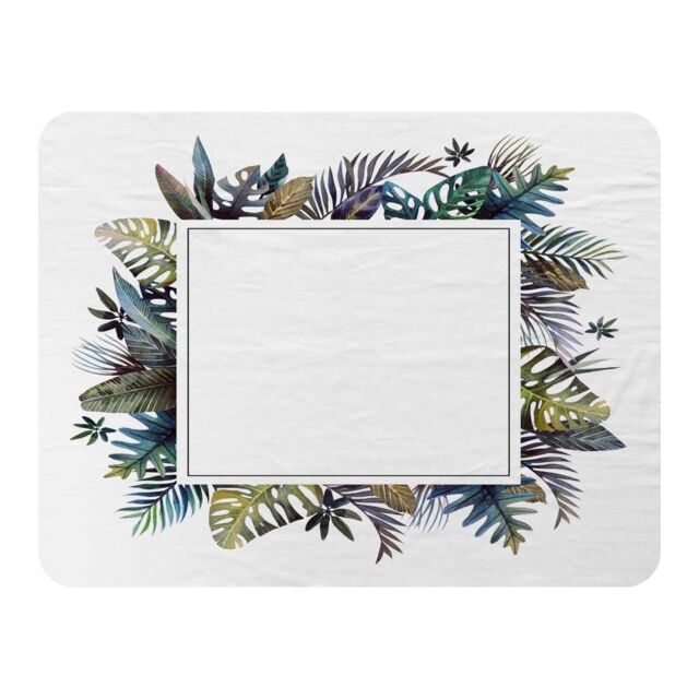 Benjamin Tate Design Square Tropical Border Blanket in Natural - Size: 120 cm x 150 cm - image 1