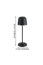 Eglo Mannera Cordless Black Indoor or Outdoor Table Lamp - thumbnail 4
