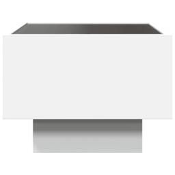 Berkfield Home Decorative Bedside Table with Infinity LED White 40x40x30 cm - Size: 40 x 40 x 30 cm - thumbnail 7