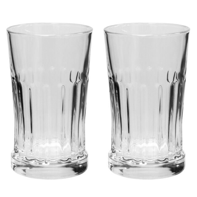 simpa Vertical Line Detailed Chunky Glass Vase - Set of 2 in Clear - image 1
