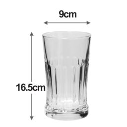 simpa Vertical Line Detailed Chunky Glass Vase - Set of 2 in Clear - thumbnail 2