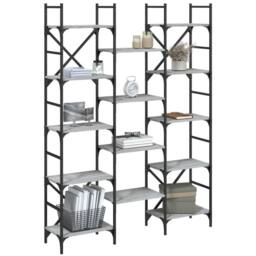 Berkfield Home Bookshelf Grey Sonoma 127.5x28.5x172.5 cm Engineered Wood - thumbnail 4