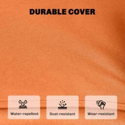 OUTSUNNY Replacement Cushions for Outdoor Furniture Garden Seat Cushion Pad in Orange - thumbnail 5