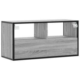Berkfield Home TV Cabinet Grey Sonoma 80x31x39.5 cm Engineered Wood & Metal - thumbnail 6