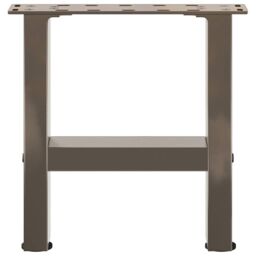 Berkfield Home Coffee Table Legs Natural Steel 2 pcs 30x(30-31) cm Steel in Grey - thumbnail 5