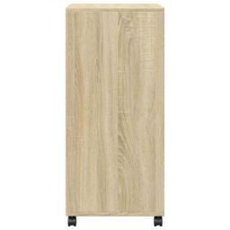 Berkfield Home Rolling¬†Cabinet Sonoma Oak 55x40x91 cm Engineered Wood in Brown - Size: 55 x 40 x 91 cm - thumbnail 5