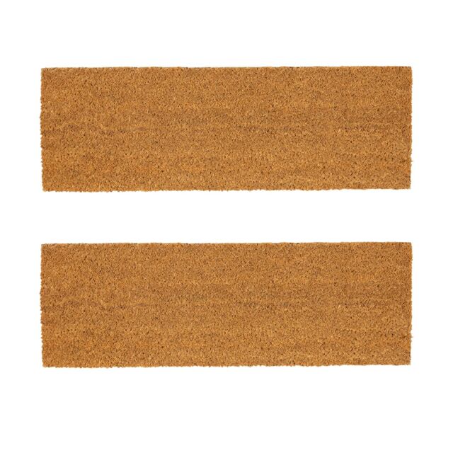 Nicola Spring Coir Step Mats - 60 x 20cm - Classic - Pack of 2 in Brown - Size: 40 cm x 60 cm - image 1
