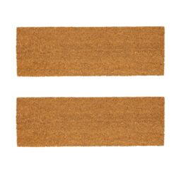 Nicola Spring Coir Step Mats - 60 x 20cm - Classic - Pack of 2 in Brown - Size: 40 cm x 60 cm - thumbnail 1