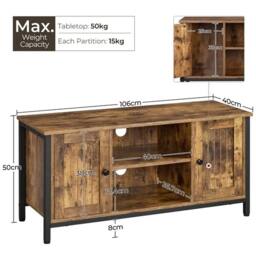 Kelvenix TV Stand Cabinet Storage in Brown - Size: 0.6m2 - thumbnail 2