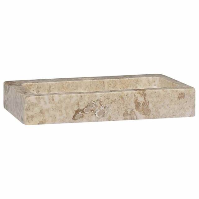 Berkfield Home Sink Cream 38x24x6.5 cm Marble - image 1