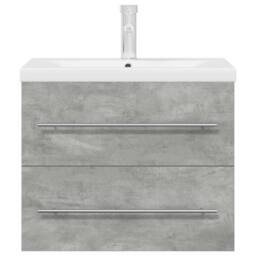 Berkfield Home Durable 2 Piece Bathroom Furniture Set Concrete Grey Engineered Wood - thumbnail 4