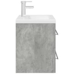 Berkfield Home Durable 2 Piece Bathroom Furniture Set Concrete Grey Engineered Wood - thumbnail 6