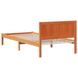 Berkfield Home Modern Wax Brown Bed Frame Wax brown Solid Pine wood 90 x 190 cm - thumbnail 7