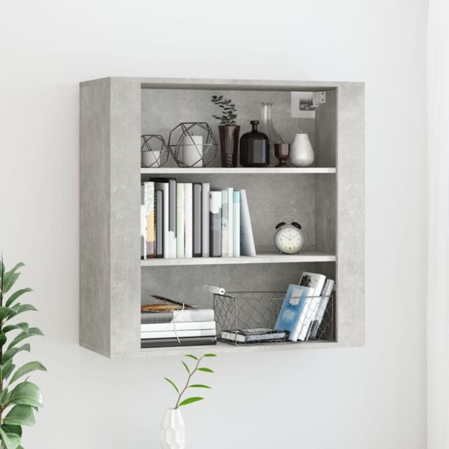 Berkfield Home Wall Cabinet Concrete Grey 80x33x80 cm Engineered Wood - Size: 80 x 33 x 80 cm - image 1