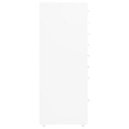 Berkfield Home Mobile File Cabinet White 28x41x109 cm Metal - Size: 28 x 41 x 109 cm - thumbnail 3