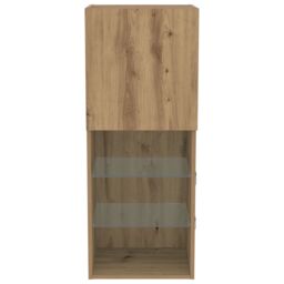 Berkfield Home TV Cabinet with LED Lights Artisan Oak 40, 5x30x102 cm in Brown - Size: 5 x 30 x 102 cm - thumbnail 6