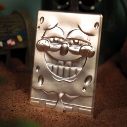 SpongeBob SquarePants 25th Anniversary .999 Silver Plated Metal Ingot & Display Stand in Metallic Silver - thumbnail 6