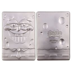 SpongeBob SquarePants 25th Anniversary .999 Silver Plated Metal Ingot & Display Stand in Metallic Silver - thumbnail 3