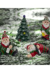 Groundlevel Set of 4 Naughty Drunken Elf Gnomes - thumbnail 2
