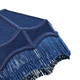 Happy Homewares Traditional Victorian Empire Soft Velvet Lamp Shade with Lengthy Tassels in Midnight - Size: 12 inches - thumbnail 5