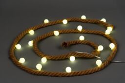 Shatchi Christmas Hemp Rope Silhouette LED Bulb Lights Xmas Decoration Battery Operated Holiday Garden Home Wall Room Hanging in Black - thumbnail 3