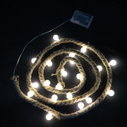 Shatchi Christmas Hemp Rope Silhouette LED Bulb Lights Xmas Decoration Battery Operated Holiday Garden Home Wall Room Hanging in Black - thumbnail 5