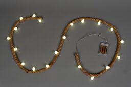 Shatchi Christmas Hemp Rope Silhouette LED Bulb Lights Xmas Decoration Battery Operated Holiday Garden Home Wall Room Hanging in Black - thumbnail 2