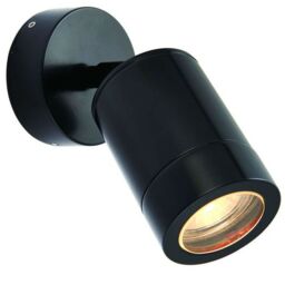 Loops IP65 Outdoor Adjustable Spotlight Satin Black GU10 Dimmable Accent Downlight