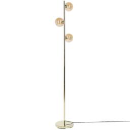 Wyld and Coco 3-Shade Floor Lamp - Gold Steel with Smoked Glass Shades - thumbnail 5