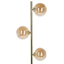Wyld and Coco 3-Shade Floor Lamp - Gold Steel with Smoked Glass Shades - thumbnail 6