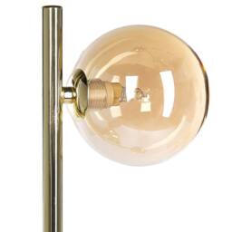 Wyld and Coco 3-Shade Floor Lamp - Gold Steel with Smoked Glass Shades - thumbnail 7