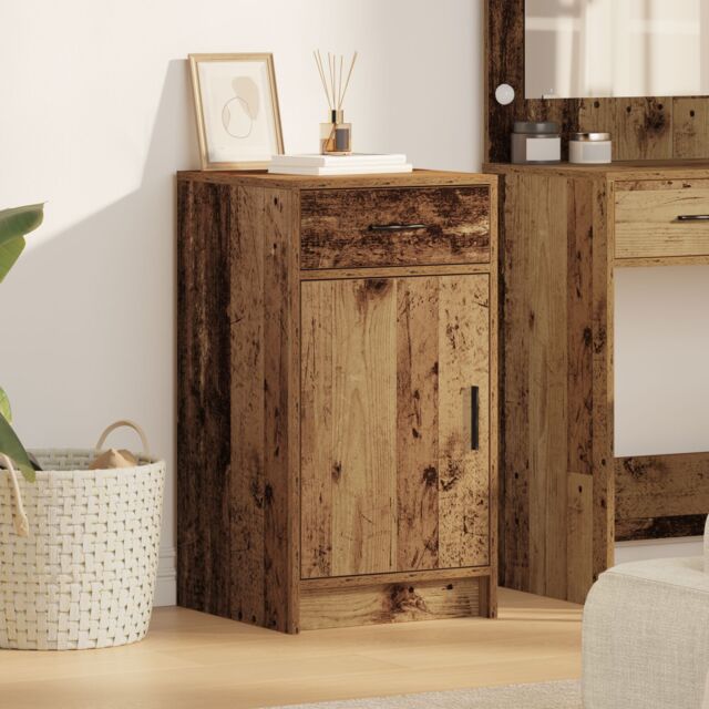 Berkfield Home Sideboard Old Wood 40x41x75 cm Engineered Wood in Brown - Size: 40 x 41 x 75 cm - image 1
