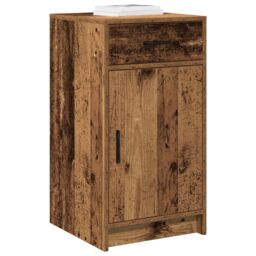 Berkfield Home Sideboard Old Wood 40x41x75 cm Engineered Wood in Brown - Size: 40 x 41 x 75 cm - thumbnail 3