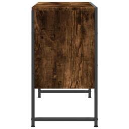 Berkfield Home Bathroom Sink Cabinet Smoked Oak 80x33x60 cm Engineered Wood in Brown - Size: 80 x 33 x 60 cm - thumbnail 7