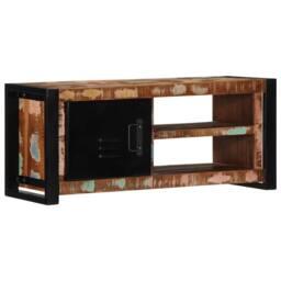 Berkfield Home TV Cabinet 80x30x35 cm Solid Wood Reclaimed - Size: 80 x 30 x 35 cm - thumbnail 2
