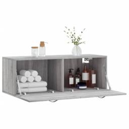 Berkfield Home Wall Cabinet Grey Sonoma 100x36.5x35 cm Engineered Wood - thumbnail 4