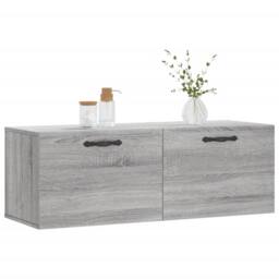 Berkfield Home Wall Cabinet Grey Sonoma 100x36.5x35 cm Engineered Wood - thumbnail 3