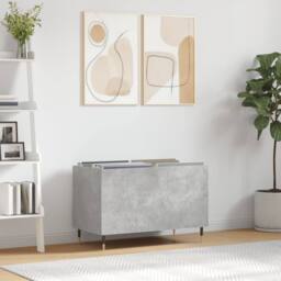 Berkfield Home Record Cabinet Concrete Grey 74.5x38x48 cm Engineered Wood