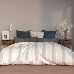 Berkfield Home Bedside Cabinets 2 pcs Smoked Oak 40x40x56 cm Engineered Wood in Brown - Size: 40 x 40 x 56 cm - thumbnail 2