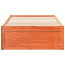 Berkfield Home Modern Bed Frame without Mattress Wax Brown 90x200 cm Solid Wood Pine - thumbnail 4