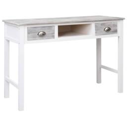 Berkfield Home Classic Writing Desk Grey 110x45x76 cm Wood - Size: 110 x 45 x 76 cm - thumbnail 2