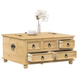 Berkfield Home Storage Box Corona 90x78x45 cm Solid Wood Pine in Brown - Size: 90 x 78 x 45 cm - thumbnail 1