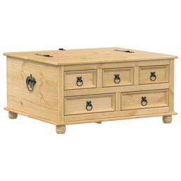 Berkfield Home Storage Box Corona 90x78x45 cm Solid Wood Pine in Brown - Size: 90 x 78 x 45 cm - thumbnail 2