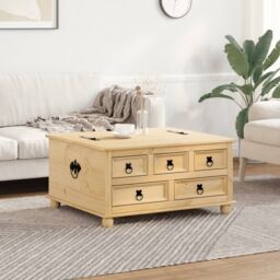 Berkfield Home Storage Box Corona 90x78x45 cm Solid Wood Pine in Brown - Size: 90 x 78 x 45 cm - thumbnail 3