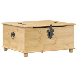 Berkfield Home Storage Box Corona 90x78x45 cm Solid Wood Pine in Brown - Size: 90 x 78 x 45 cm - thumbnail 6