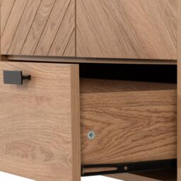 Seconique Leon 2 Door 1 Drawer Wardrobe in Natural - thumbnail 5