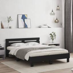 Berkfield Home Durable Bed Frame without Mattress Black 140x200 cm - thumbnail 2