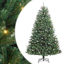 Berkfield Home Artificial Hinged Christmas Tree Green 300 cm PVC & Metal - thumbnail 2